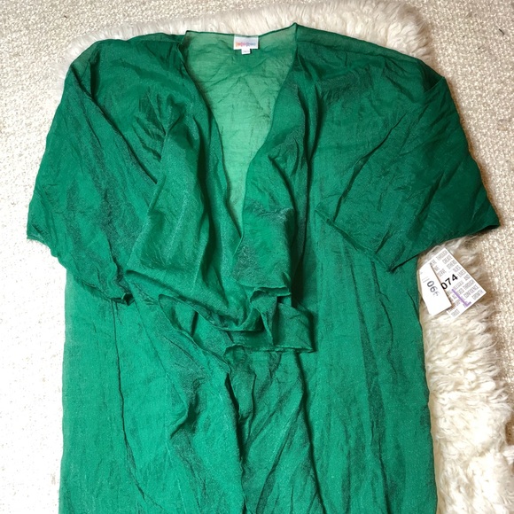 LuLaRoe Tops - LulaRoe Shirley Green Iridescent Kimono